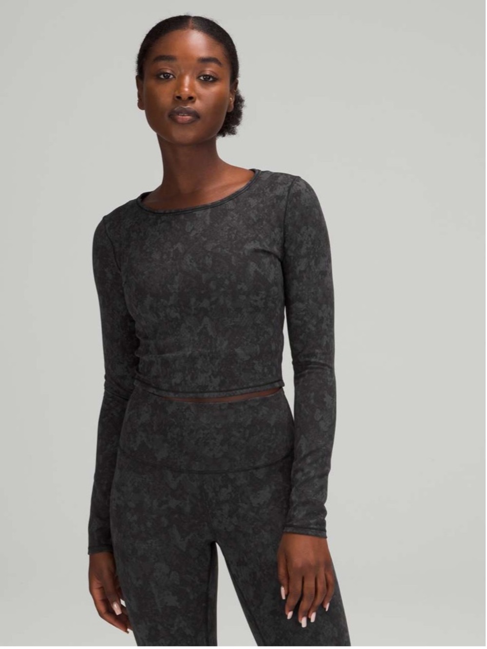 LULULEMON Wunder Train Cropped Long Sleeve Shirt